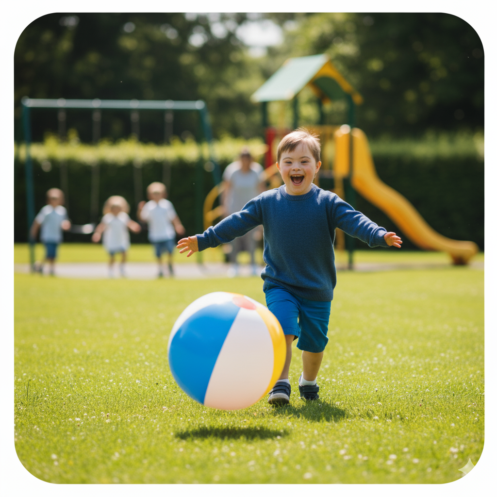 Child playing happily